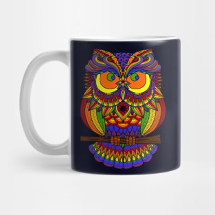 Rainbow Owl Art Mug
